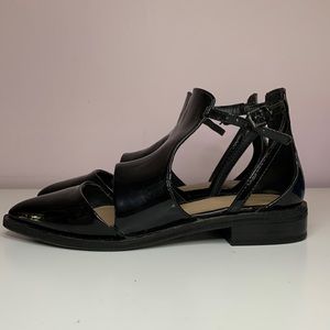 Black Cut Out Flats